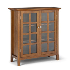 Eternity 39 inch Wide Solid Wood Transitional Storage Cabinet in Light Golden Brown