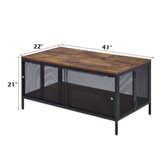 Nebula Antique Oak & Black Finish Coffee Table