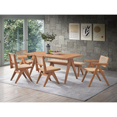 Tale Rattan & Natural Finish Side Chair (Set of 2)