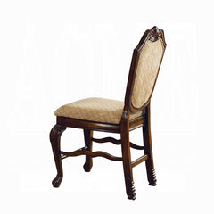 Epimetheus De Ville Fabric & Espresso Finish Counter Height Chair (Set of 2)