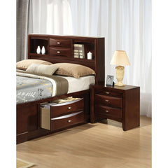 Valhalla Color Simple Contemporary 1pc Nightstand Solid wood Bedside Table Knob Pulls 2-Drawers Bedside Table
