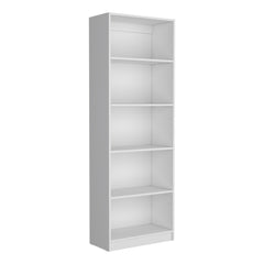 Planet 4-Tier Bookcase with Modern Storage for Books and Decor, White