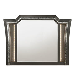 Ares Metallic Gray Finish Mirror W/Led