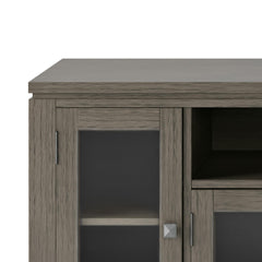 Gallery 72 inch Wide Solid Wood TV Stand in Farmhouse Grey For TVs up to 80 inches