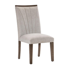 Contemporary Design Dining Side Chairs Set of 2, Brown Finish Wooden Furniture
