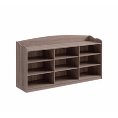 Armageddon Shoe Storage Bench, Nine Storage Shelves, Entryway Organizer, Dark Taupe
