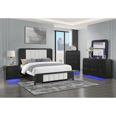 Legend Black and White 5PC Queen Bedroom Set