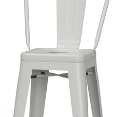 Vista - 24" Metal Counter Height Stool (Set of 2) - White