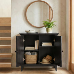 Atlas - Low Storage Cabinet - Hickory Brown