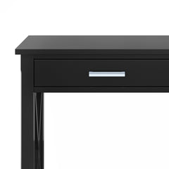 Eden 47 inch Wide Solid Wood Console Sofa Table in Black