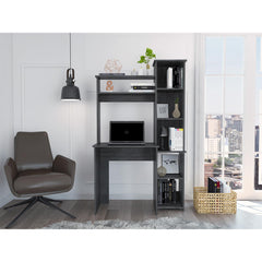 Valhalla Writintg Desk, Two Superior Shelves, Five Cubbies -Smokey Oak