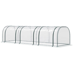 11.5' L x 3.25' W x 2.5' H Plastic Metal Tunnel Garden Greenhouse Kit