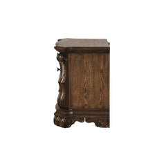 Traditional Style 1pc Nightstand Ball Bearing Glide Extended Corbels French And English Dovetail Drawers USB Port Dark Brown Finish Bedroom Furniture