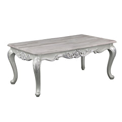 Olympus Traditional Style Coffee Table Made with wood in Silver Finish