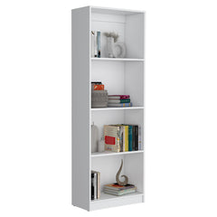 Planet Bookcase with Spacious Tier-Shelving Design, White