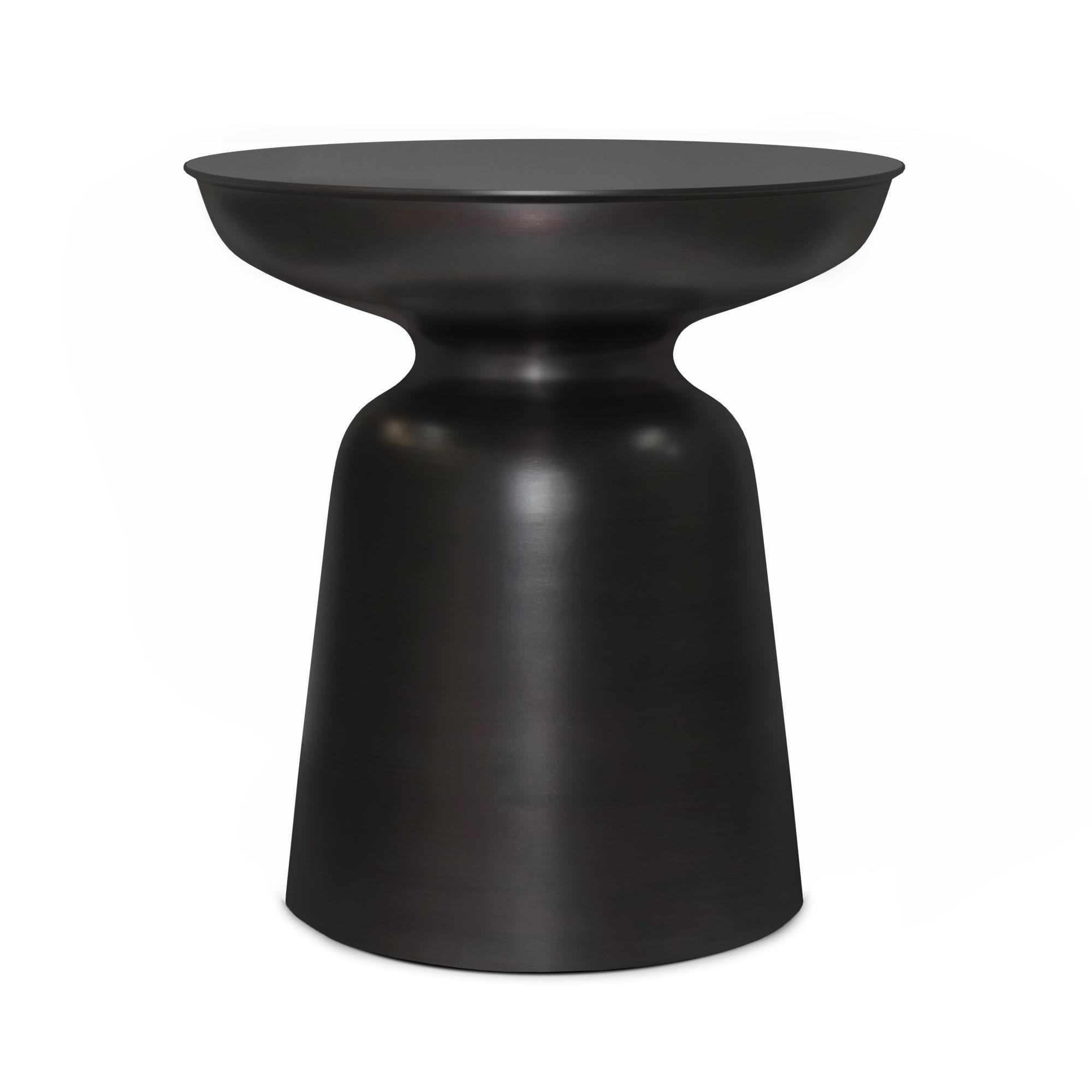 Rhapsody 17 inch Wide Modern Industrial Metal Accent Table in Antique ...
