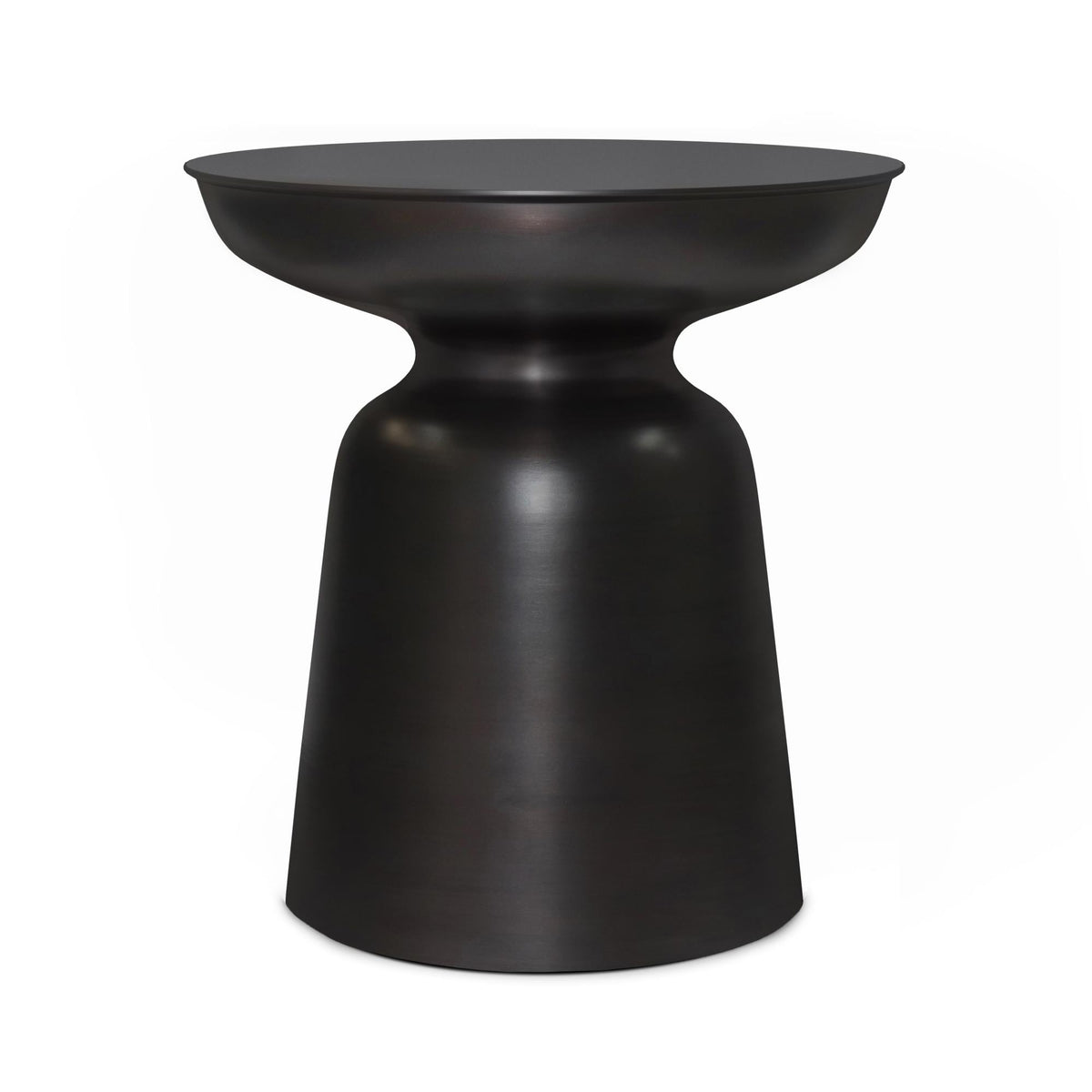 Rhapsody 17 inch Wide Modern Industrial Metal Accent Table in Antique Copper Iron, Assembled