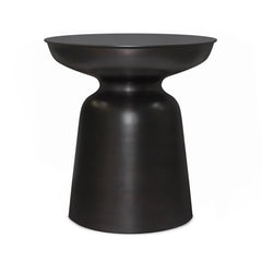 Rhapsody 17 inch Wide Modern Industrial Metal Accent Table in Antique Copper Iron, Assembled