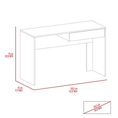 Poseidon Writing Computer Desk, One Drawer -Black