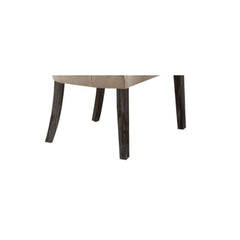 Asgard Beige Linen & Weathered Espresso Finish Side Chair (Set of 2)