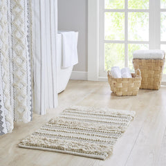 Aegisthus Texture Stripe Bath Rug Natural 20x32"