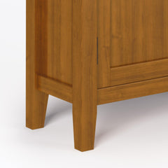 Diary 32 inch Wide Solid Wood Low Storage Cabinet in Light Golden Brown