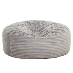 Oasis Memory Foam Bean Bag, Fabric Upholstered Living Room Sofa Chair Bean Bag, Light Gray