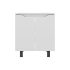 Jason Under Sink Cabinet with Two Doors and Interior Storage Shelves, Cut-Out Back, 22 Wide Freestanding, Modern Bathroom Storage