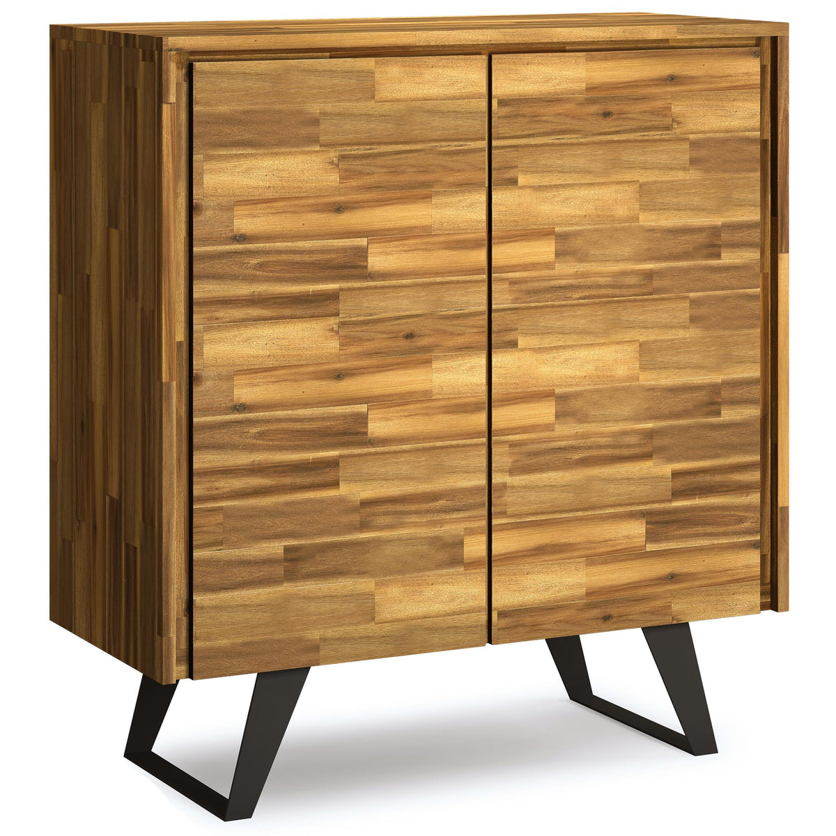 Athena 39 inch Wide Solid Acacia Wood Medium Storage Cabinet in Distressed Golden Wheat