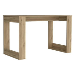 Galaxy Desk with Ample Workstation and Sturdy Legs, Light Oak