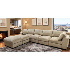 Corduroy Reversible Modular Sectional