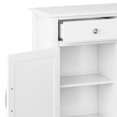 Celestia Solid Wood Entryway Storage Cabinet in White