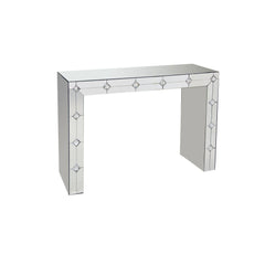 Log Mirrored & Faux Rhinestone Console Table (Assembled)