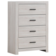 Mirage Coastal White Rectangular 4-Drawer Chest