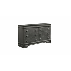 Iphigenia Modern Style 6-Drawer Dresser Made with Wood in Metallic Gray(Only Dresser)
