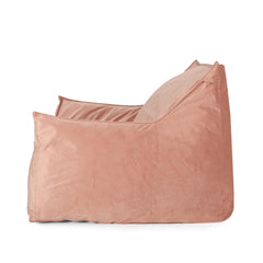 Galaxy Velveteen Bean Bag Chair with Armrests, Pink