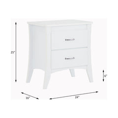Aura White Finish Accent Table