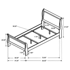 Showcase Twin Sleigh Bed
