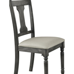 Avalon Tan Linen & Weathered Gray Finish Side Chair (Set of 2)