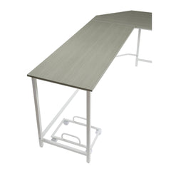 Genesis Gray & White Finish Computer Desk