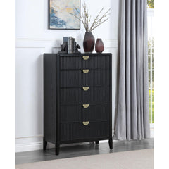 Avalon Black 5-Drawer Chest