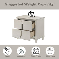Demeter Pearl White Finish Nightstand