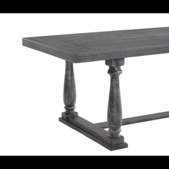 Zeus Weathered Gray Oak Finish Dining Table