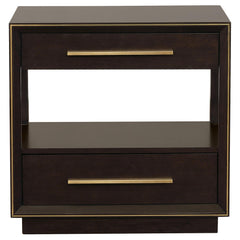 Saga Peppercorn 2-drawer Nightstand