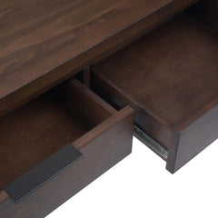 Tale Solid Wood Wide Console Table in Warm Walnut Brown