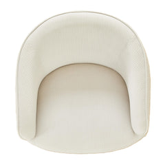 Corduroy Accent Chair with Gold Metal Legs, Modern Upholstered Armchair, Comfy Barrel Chair for Living Room Bedroom