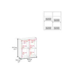 Pandora 21.1" H x 19.7" W Mirror Medicine Cabinet, One door with Four interior Shelves for Bathroom, Kitchen Black