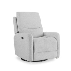 Chronicle 30" Swivel Power Recliner Arm Chair Heathered Light Gray Polyester