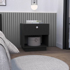 Venus 1 Drawer Nightstand, Open Lower Shelf