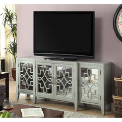 Saturn Antique Gray Finish Console Cabinet